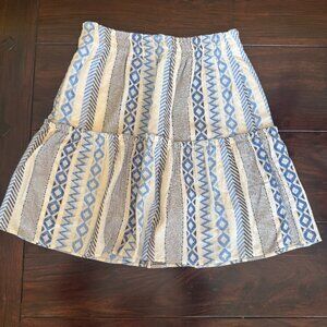 Loft Ruffled Lined Skirt, Size S